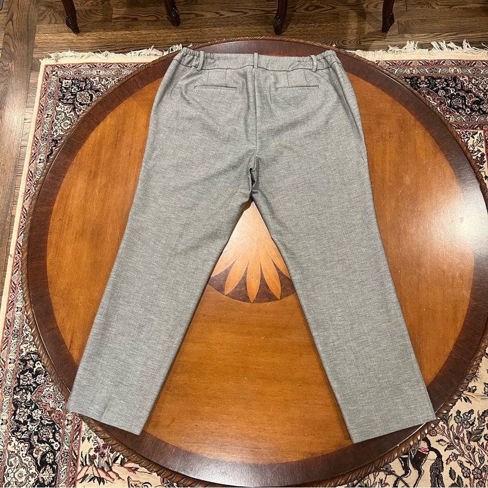 NEW $129 Talbots Woman Newport Ankle Trousers Black/White Melange 18 Elasticized - Picture 4 of 16